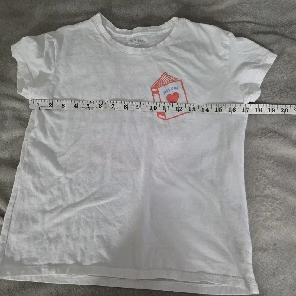Old Navy Girls Size XL Short Sleeve Graphic T Shirt White